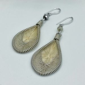 Late 90s handmade champagne earrings